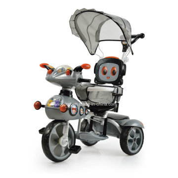 Popular Triciclo del bebé del robot de la historieta con el sostenedor de la taza (SNTR857-6 GRIS)